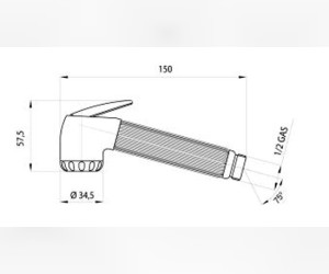 Гигиенический душ Bossini Nikita C69002.030, хром, 125 см