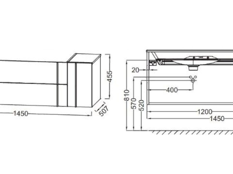 Тумба под раковину Jacob Delafon Nouvelle Vague 145 см, EB3038-G91, аквамарин глянцевый