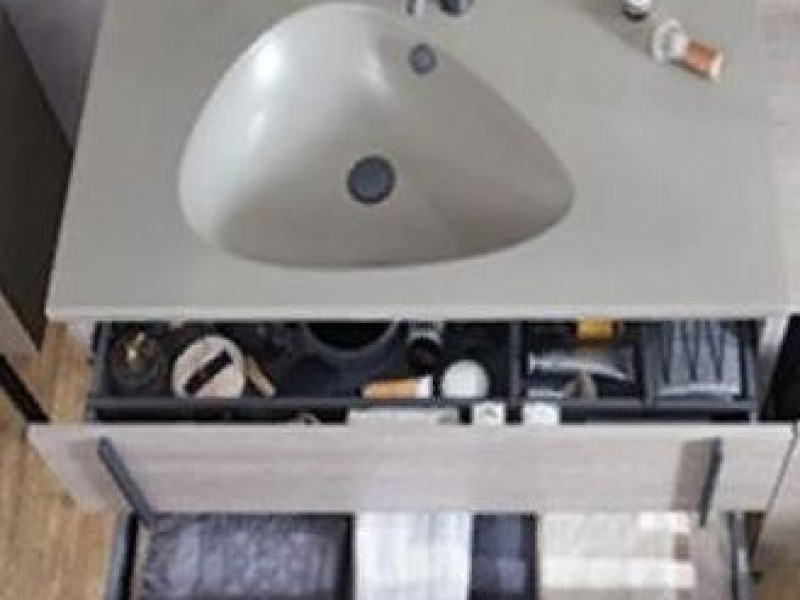 Тумба под раковину Jacob Delafon Nouvelle Vague 145 см, EB3038-G91, аквамарин глянцевый