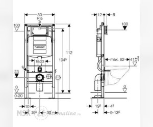 Инсталляция Geberit Duofix 111.333.00.5 UP320 для унитаза, усиленная