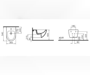 Подвесной унитаз Vitra Sento 7748B003-6073 безободковый, с крышкой-сиденьем Soft Close