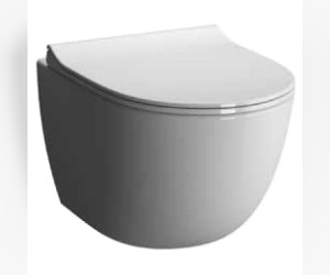 Подвесной унитаз Vitra Sento 7748B003-6073 безободковый, с крышкой-сиденьем Soft Close