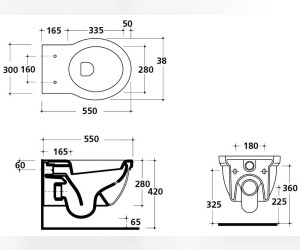 Подвесной унитаз Galassia Ethos 8439NE