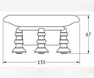 Держатель с мыльницей 3SC Stilmar UN STI 028 настольный, хром