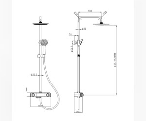 Душевая система Gllon GL-SF2023CP-S