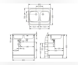 Мойка кухонная Alveus Classic 40 SAT-60 1009078, хром