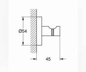 Крючок Grohe Essentials 40364GL1, холодный рассвет глянец