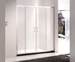 Душевая дверь Gemy Victoria S30192A, 150 х 190 см, стекло прозрачное