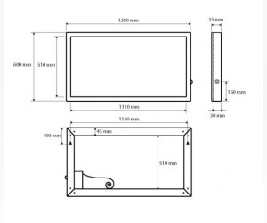 Зеркало с подсветкой рамки Bemeta