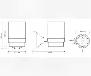 Держатель зубных щеток, керамика Bemeta