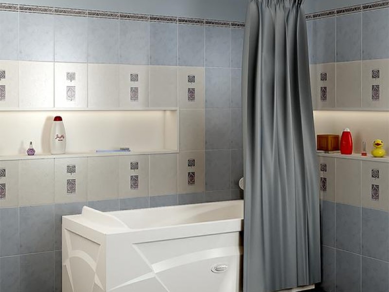 Карниз Г-образный Радомир 1-12-2-0-0-992 для прямоугольной ванны 180 x 80 см, хром