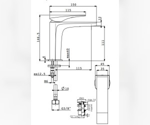 Смеситель Fima Carlo Frattini Zeta F3961CR для раковины