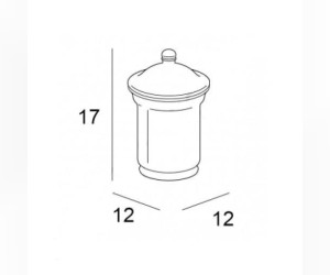 Стакан с крышкой Inda Raffaella A32040WC, настольный