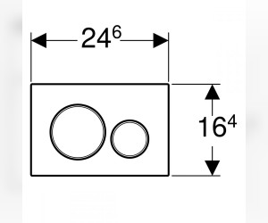 Клавиша Geberit Sigma Type 20 115.882.JQ.1, двойной смыв, глянцевый хром (не оставляет отпечатки пальцев)