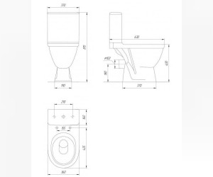Напольный унитаз Rosa Неро Люкс крышка микролифт