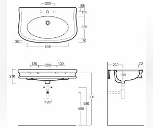 Раковина Simas Lante LA011