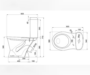 Напольный унитаз Della Otti 028 крышка стандарт
