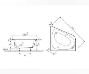 Ванна акриловая Jacob Delafon Odeon Up 140 х 140 см, E6070RU-00