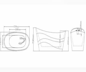 Акриловая ванна Lagard Alya Black Agate lgd-alya-ba