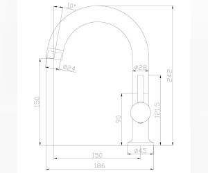 Смеситель Rossinka X25-24U для раковины