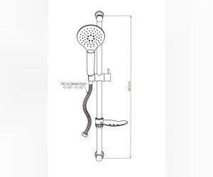 Душевая стойка GPD DST57-S, лейка 3 режима, черный
