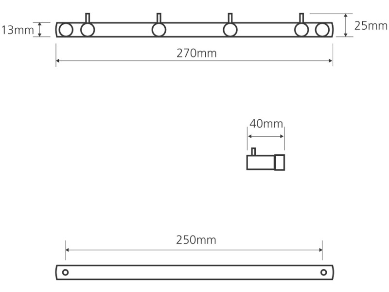 4 крючка для халата Bemeta