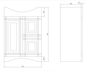 Тумба под раковину Della Mia 60 см DE021960115