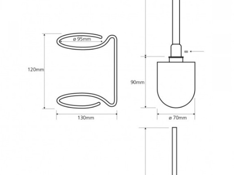 Ершик Bemeta Neo 104113109 11 x 13 x 40 см напольный, хром матовый, щетка черная