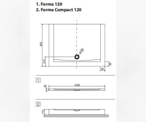 Поддон душевой Excellent Forma 120 x 90 см