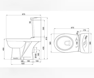 Напольный унитаз Della Antler Super Plus DE6110900146 крышка микролифт, джаз золотой