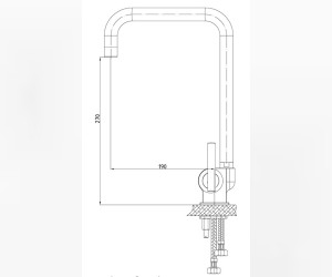 Смеситель GPD Frezia MTE100, для кухонной мойки, хром