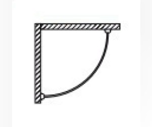 Карниз для ванны Bas Хатива КЗ00002 дуга, нержавеющая сталь