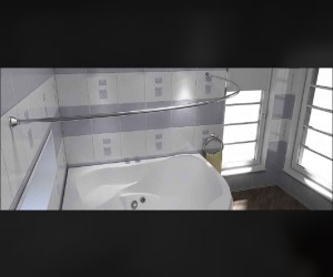 Карниз для ванны Bas Хатива КЗ00002 дуга, нержавеющая сталь