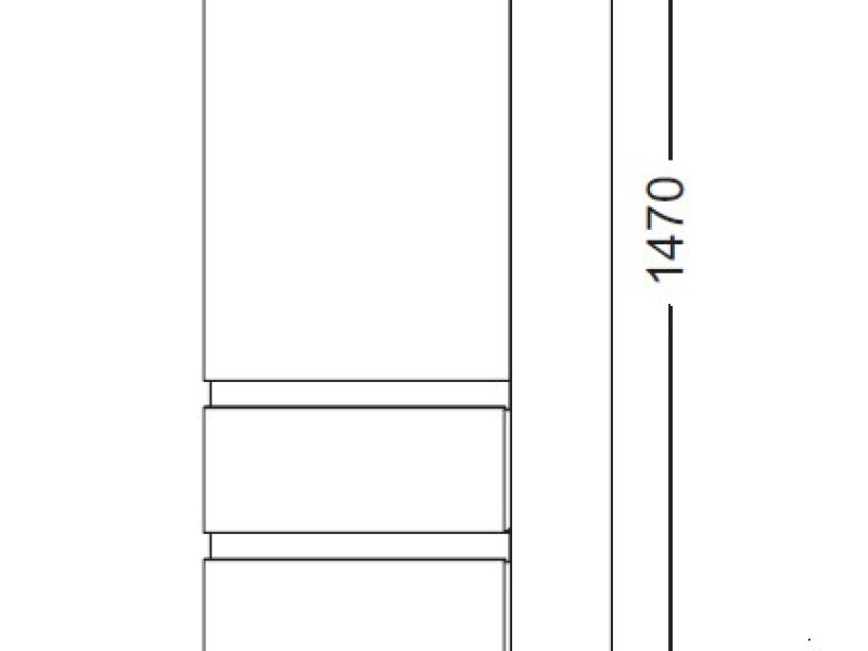 Шкаф-пенал Jacob Delafon Madeleine, 35 см, черный матовый лак, EB2069D/G-J53