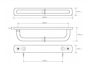 Держатель туалетной бумаги Bemeta Neo 146212245 32 x 9 x 3 см двойной, хром матовый