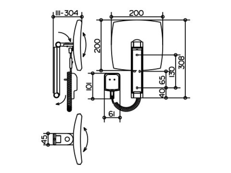 Косметическое зеркало Keuco iLook_move 17613 019001