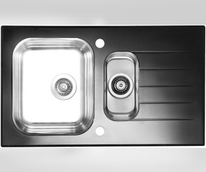 Мойка кухонная Alveus Glassix 20 1100015, черная