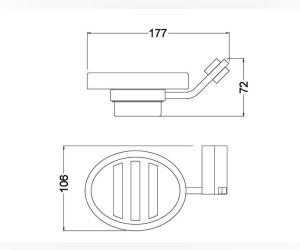Мыльница Schein Watteau 122C-L