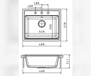 Мойка кухонная Florentina Липси 600 шампань