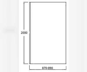 Душевой уголок Jacob Delafon Contra Walk In E22W90-BLV 90 см, с горизонтальной штангой и крючком, несравненный черный