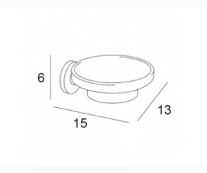 Мыльница Inda Touch A46110CR21, настенная