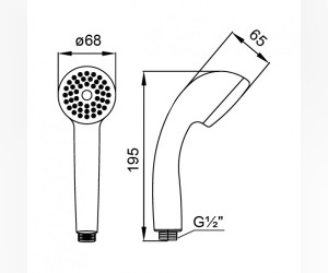 Душевая лейка Milardo 1401F68M18