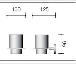Стакан настенный Schein Girtin 183С, керамика