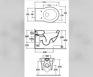 Подвесной унитаз Globo Paestum PAS03.BI