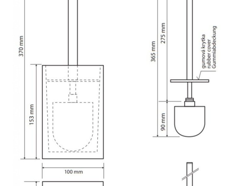 VISTA: Ёршик напольный; чёрный Bemeta