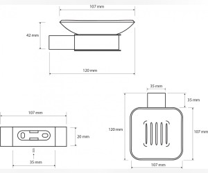 Мыльница стеклянная Bemeta