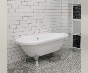 Ванна акриловая Радомир Леонесса 1, 175 х 80 см на ножках Лилия, 1-01-2-0-9-138, слив-перелив, белая, хром