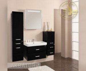 Тумба Акватон АМЕРИНА 70 1A137601AM950, чёрный глянец