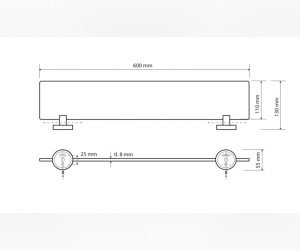 Полка стеклянная Bemeta
