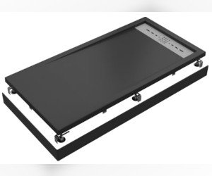 Поддон литьевой Bas Stella 100 x 90 см, ЛП00157, черный (pure black)